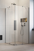 Radaway Furo KDD Душевая дверь, левая, прозрачная 8 мм, Easy Clean 80х200h см, цвет: brushed nickel 10105080-91-01L