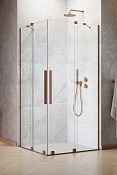 Radaway Furo KDD Душевая дверь, левая, прозрачная 8 мм, Easy Clean 90х200h см, цвет: brushed copper 10105090-93-01L