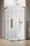 Radaway Furo KDD Душевая дверь, левая, прозрачная 8 мм, Easy Clean 80х200h см, цвет: brushed copper 10305080-93-01L