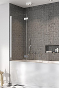 Radaway Nes PND I Шторка на ванну складная 6 мм, Easy Clean 120х150h см, цвет: хром глянец 10010120-01-01R