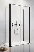 Radaway Nes DWD+2S Душевая дверь, прозрачная 6 мм, Easy Clean 110х200h см, цвет: black 10035110-54-01