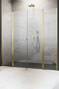 Radaway Nes DWD II Фронтальная стенка, прозрачная 6 мм, Easy Clean 87х200h см, цвет: brushed gold  10041087-99-01