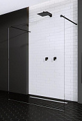 Radaway Modo New I Душевое ограждение walk-in 8 мм, Easy Clean 120-150х200h см, цвет: black 388901-54-01