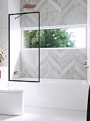 Radaway Modo New PNJ II Шторка на ванну, Frame 8 мм, Easy Clean 70х150h см, цвет: black 10006070-54-56