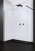 Radaway Modo X II Душевое ограждение walk-in, прозрачное 10 мм, Easy Clean 65х200h см, цвет: black 389265-54-01