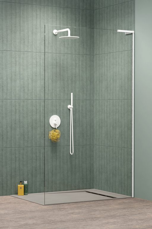 Radaway Modo SL II Душевое ограждение walk-in, прозрачное 8 мм, Easy Clean 105х200h см, цвет: white 10319105-04-01L