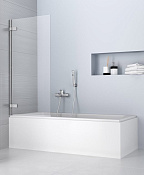 Radaway Arta PNJ Шторка на ванну распашная прозрачная 8 мм, Easy Clean 70х150h см, цвет: хром глянец 210101-01L
