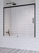 Radaway Idea PN DWJ Шторка на ванну раздвижная прозрачная 6 мм, Easy Clean 140х150h см, цвет: black 10003140-54-01R