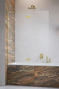 Radaway Essenza PND II Шторка на ванну распашная 6 мм, Easy Clean 110х150h см, цвет: brushed gold 110002110-99-01R