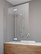 Radaway Fuenta New PND I Шторка на ванну складная 6 мм, Easy Clean 100х150h см, цвет: хром глянец 208210-01L