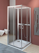 Radaway Premium Plus 2S Задняя стенка, прозрачная 5 мм, Easy Clean 90х190h см, цвет: хром глянцевый 33433-01-01N