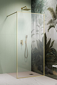 Radaway Modo F II Душевое ограждение walk-in 8 мм, Easy Clean 85х200h см, цвет: brushed gold 10409085-99-01