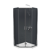 BelBagno Uno Душевой уголок 90x90x195h см, прозрачное стекло 5 мм, цвет: хром глянцевый UNO-195-P-2-100-C-Cr