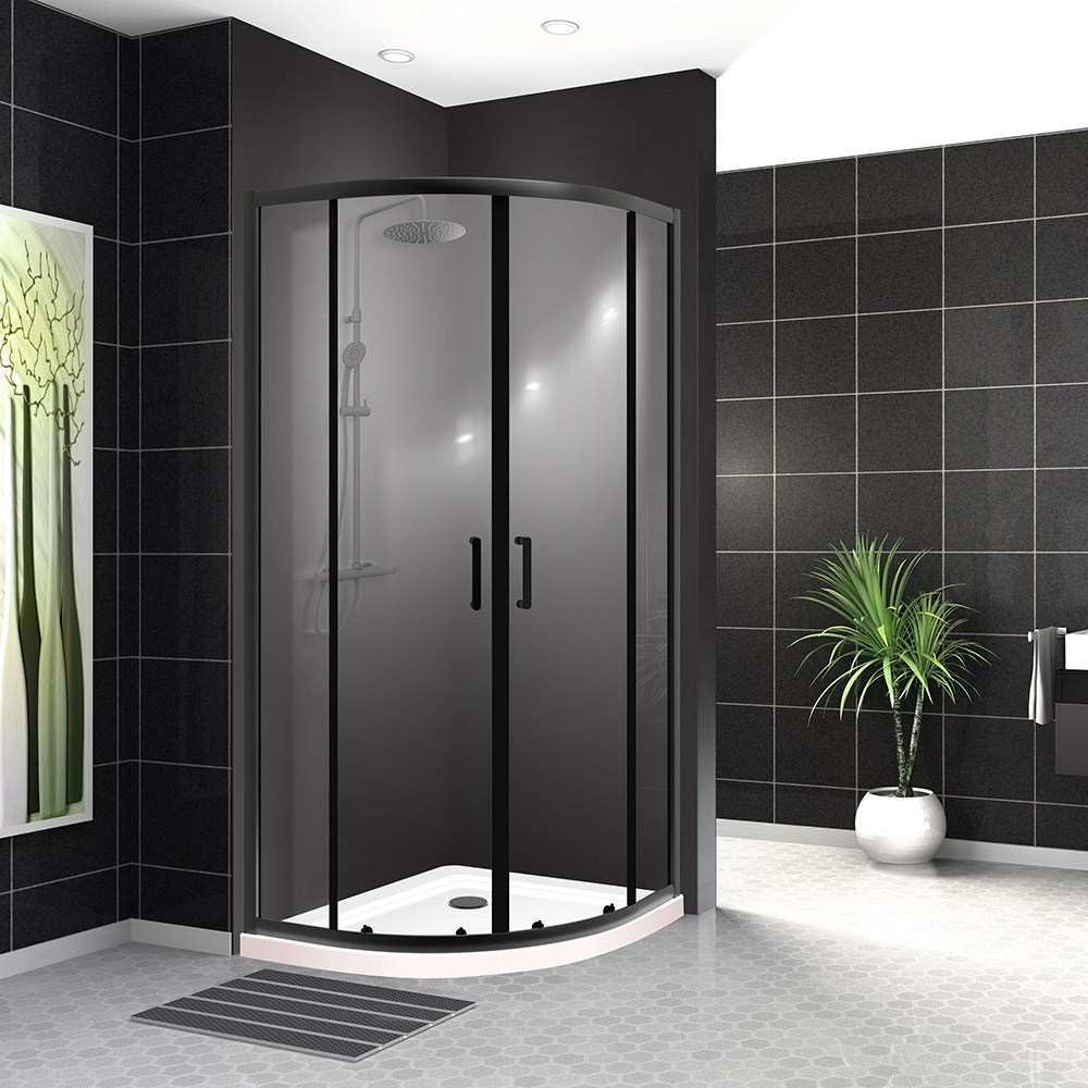 Belbagno Uno Душевой уголок 100x100x195h см, цвет: черный UNO-195-R-2-100-C-NERO