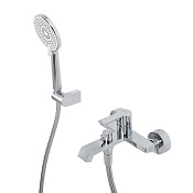 BelBagno Aurora Смеситель для ванны накладной, ручной душ, шланг, излив 18,6см, цвет: хром глянцевый AURORA-VASM-CRM