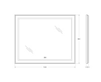 BelBagno Kraft Зеркало 100x80h см, с подсветкой, подогревом и выключателем, цвет: хром глянцевый SPC-KRAFT-1000-800-LED-TCH-WARM