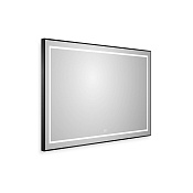 BelBagno Kraft Зеркало 100x80h см, с подсветкой, подогревом и выключателем, цвет: черный матовый SPC-KRAFT-1000-800-LED-TCH-WARM-NERO