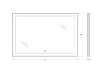 BelBagno Kraft Зеркало 120x80h см, с подсветкой, подогревом и выключателем, цвет: хром глянцевый SPC-KRAFT-1200-800-LED-TCH-WARM