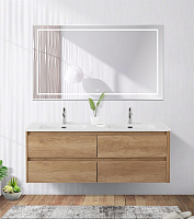 BelBagno Kraft Зеркало 140x80h см, с подсветкой, подогревом и выключателем, цвет: хром глянцевый SPC-KRAFT-1400-800-LED-TCH-WARM