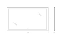 BelBagno Kraft Зеркало 140x80h см, с подсветкой, подогревом и выключателем, цвет: хром глянцевый SPC-KRAFT-1400-800-LED-TCH-WARM