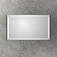 BelBagno Kraft Зеркало 140x80h см, с подсветкой, подогревом и выключателем, цвет: черный матовый SPC-KRAFT-1400-800-LED-TCH-WARM-NERO