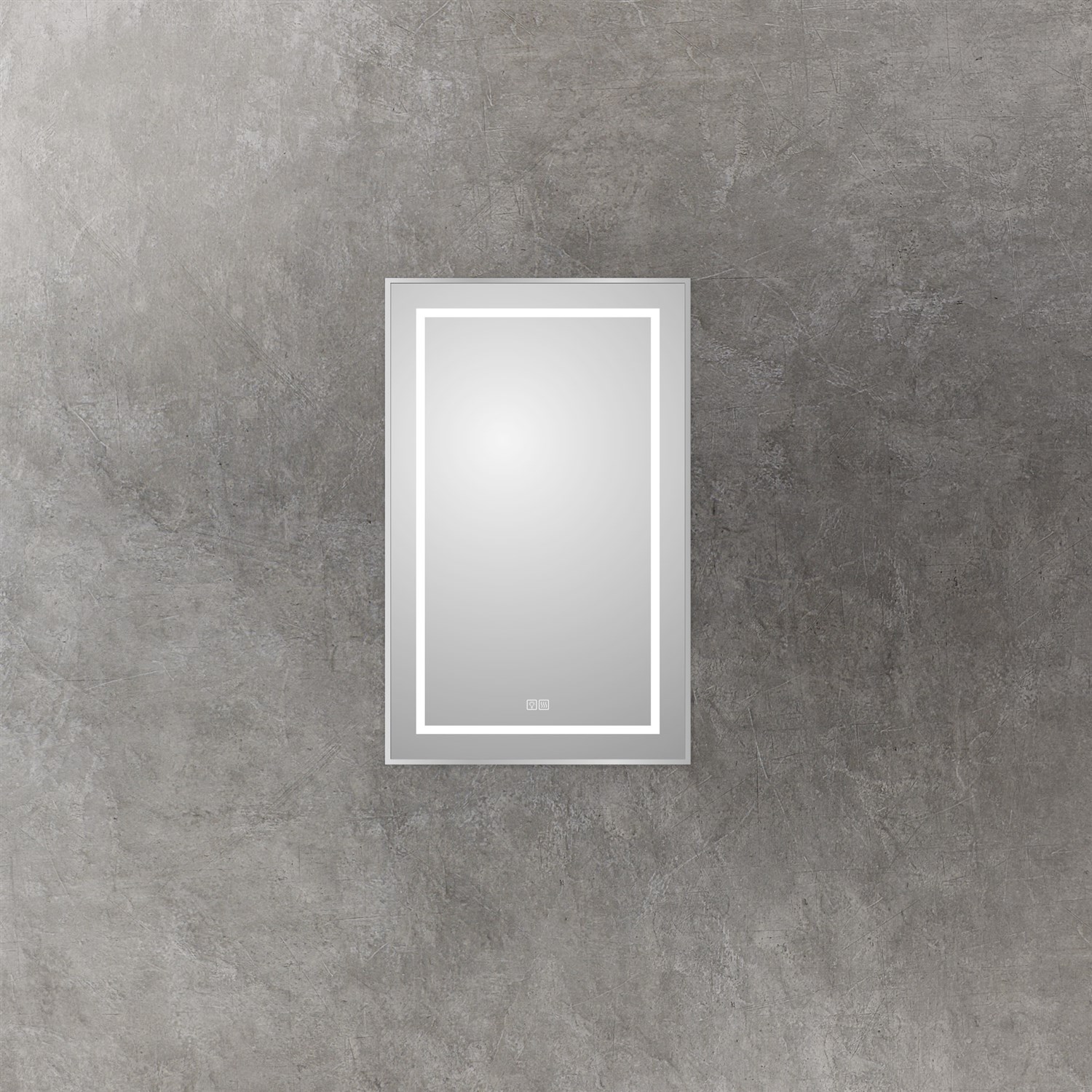 BelBagno Kraft Зеркало 50x80h см, с подсветкой, подогревом и выключателем, цвет: хром глянцевый SPC-KRAFT-500-800-LED-TCH-WARM