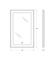 BelBagno Kraft Зеркало 50x80h см, с подсветкой, подогревом и выключателем, цвет: хром глянцевый SPC-KRAFT-500-800-LED-TCH-WARM