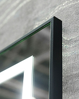 BelBagno Kraft Зеркало 50x80h см, с подсветкой, подогревом и выключателем, цвет: черный матовый SPC-KRAFT-500-800-LED-TCH-WARM-NERO