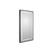 BelBagno Kraft Зеркало 50x90h см, с подсветкой, подогревом и выключателем, цвет: черный матовый SPC-KRAFT-500-900-LED-TCH-WARM-NERO
