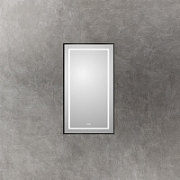 BelBagno Kraft Зеркало 50x90h см, с подсветкой, подогревом и выключателем, цвет: черный матовый SPC-KRAFT-500-900-LED-TCH-WARM-NERO