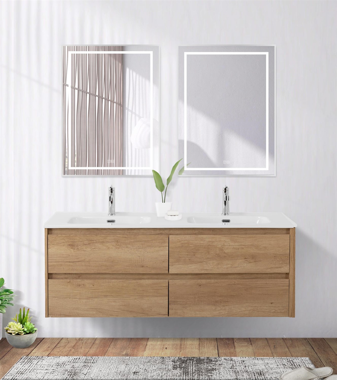 BelBagno Kraft Зеркало 60x80h см, с подсветкой, подогревом и выключателем, цвет: хром глянцевый SPC-KRAFT-600-800-LED-TCH-WARM