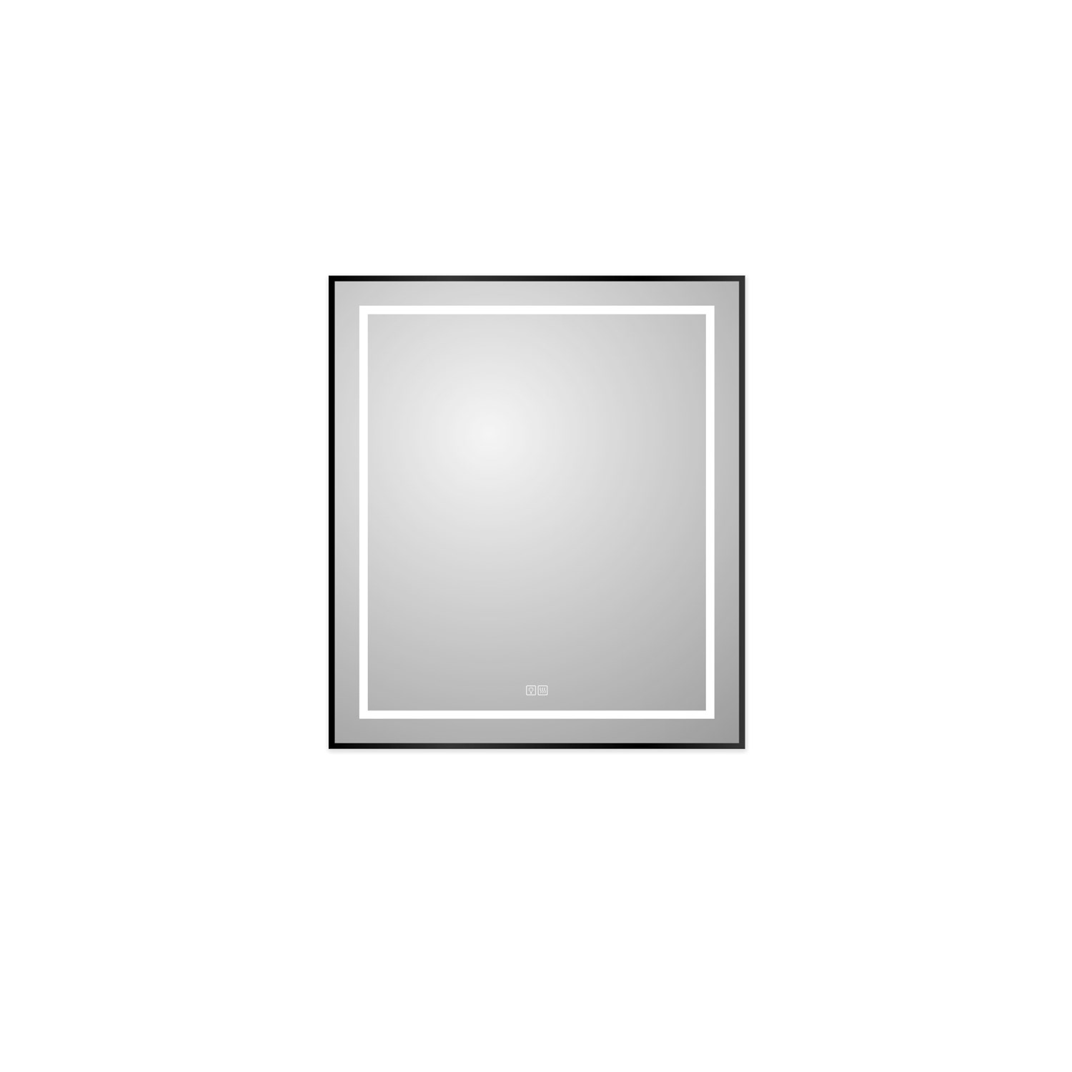 BelBagno Kraft Зеркало 70x80h см, с подсветкой, подогревом и выключателем, цвет: черный матовый SPC-KRAFT-700-800-LED-TCH-WARM-NERO