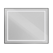 BelBagno Kraft Зеркало 100x80h см, с подсветкой и выключателем, цвет: черный матовый SPC-KRAFT-1000-800-SENS-NERO