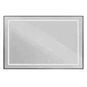 BelBagno Kraft Зеркало 120x80h см, с подсветкой и выключателем, цвет: черный матовый SPC-KRAFT-1200-800-SENS-NERO