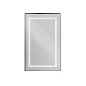 BelBagno Kraft Зеркало 50x80h см, с подсветкой и выключателем, цвет: черный матовый SPC-KRAFT-500-800-SENS-NERO