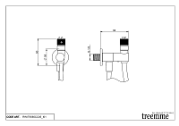 Treemme T30 Гидроершик со шлангом 150 см, 1 вид струи, цвет: chrome RWIT6565CC05