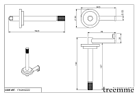 Treemme 22mm Держатель запасных рулонов, подвесной, цвет: нержавеющая сталь IT8328ISZZZZ