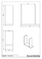 Treemme 22mm Держатель запасных рулонов, подвесной, цвет: нержавеющая сталь IT9028ISZZZZ