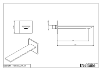 Treemme Q30 Излив настенный для ванны 22 см, цвет: chrome IT4B63CCZZHF