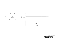 Treemme Albatros Излив настенный для ванны 25 см, цвет: chrome IT4C61CCZZZZ