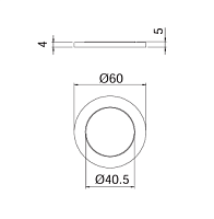 Treemme Ran Фланец для смесителя для раковины/биде, цвет: chrome RWIT1210CC01
