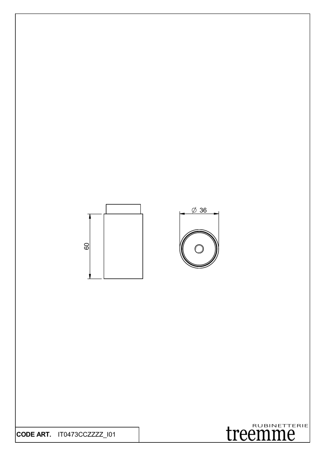 Treemme Line Удлинитель для смесителя, цвет: chrome IT0473CCZZZZ