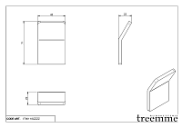 Treemme 22mm Крючок для полотенца, подвесной, цвет: нержавеющая сталь IT9011ISZZZZ