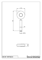 Treemme Philo Ручной душ, 1 вид струи, цвет: matt white 7000BC01