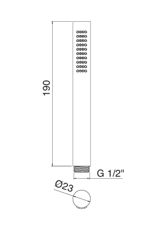 Treemme 22mm Ручной душ, 1 вид струи, цвет: нержавеющая сталь ITRTDO097IS