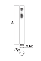 Treemme 22mm Ручной душ, 1 вид струи, цвет: нержавеющая сталь ITRTDO097IS