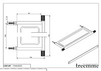 Treemme 22mm Полка подвесная 34,6 см, цвет: нержавеющая сталь IT8362ISZZZZ