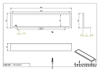 Treemme 22mm Полка подвесная 36,6 см, цвет: нержавеющая сталь IT9016ISZZZZ