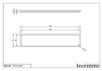 Treemme 22mm Полка подвесная 35 см, цвет: matt white RZIT9016BB01