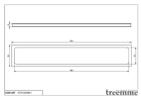 Treemme 22mm Полка подвесная 50,3 см, цвет: matt white RZIT8326BB01
